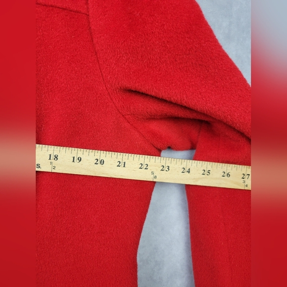 Talbots Wool Alpaka Women Military Style Coat‎ Jacket Size 18 In Red - Picture 8 of 11